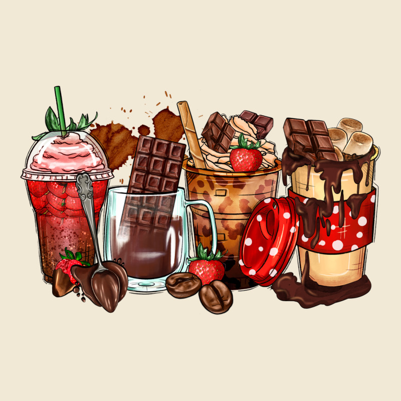 Hot Chocolate Coffee Cups Ladies Tee by Zillion Design Studio | Teevron