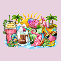 Beach Summer Coffee Cups Ladies Tee | Teevron