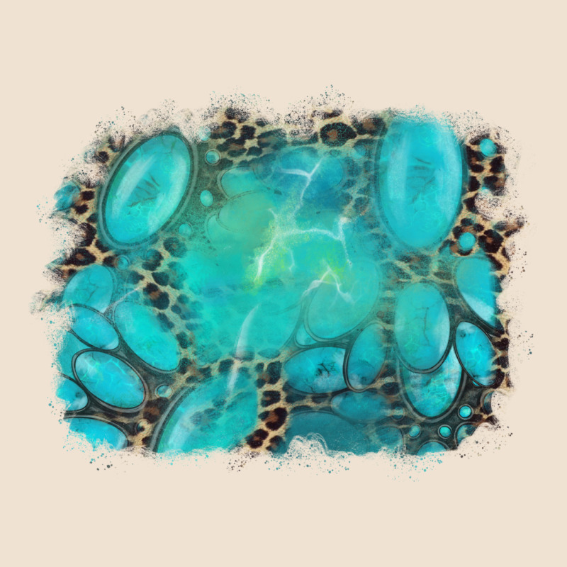 Turquoise Leopard Background Urban Heavy Tee by AdoDesignShop | Teevron