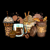 Leopard Coffee Cups Ladies Tee | Teevron
