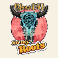 Blame It All On My Roots Bull Skull Black Vintage Tee | Teevron