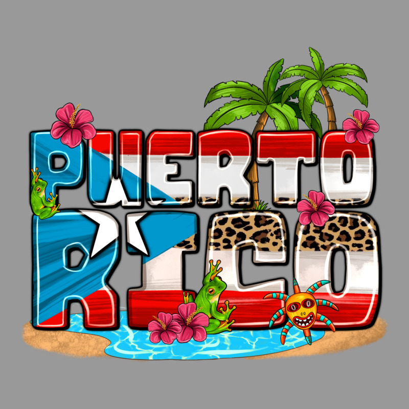 Puerto Rico And Flowers With Frog Vintage Hoodie by AdoDesignShop | Teevron