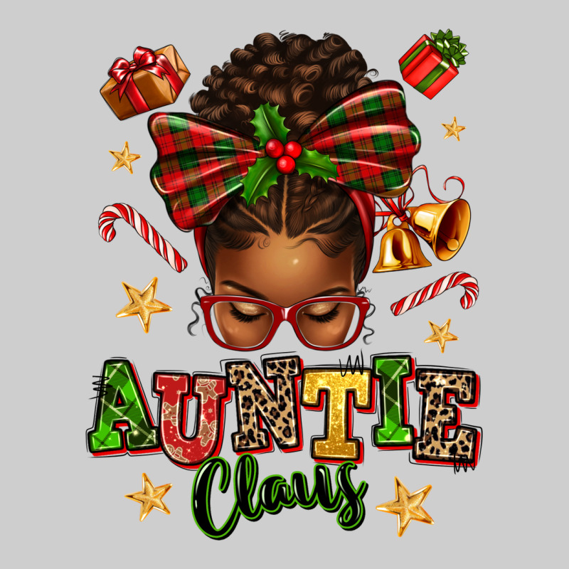 Auntie Claus Afro Messy Bun Premium Tee by texasbilliewilder | Teevron