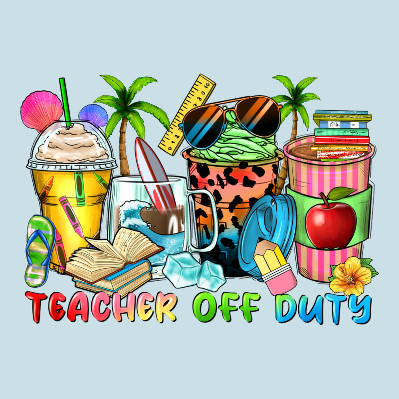 Teacher Off Duty Coffee Cups Ladies Tee by Zillion Design Studio | Teevron