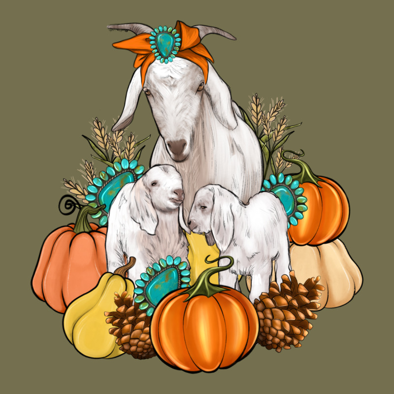 Goat Family Fall Pumpkins Gemstone Vintage Hoodie by Artiststas | Teevron