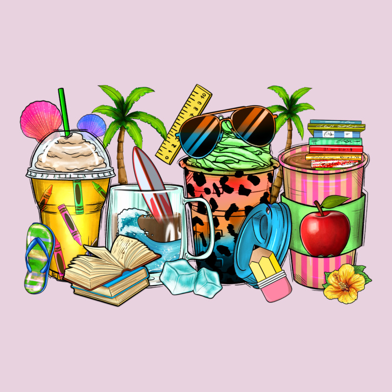 Summer Teacher Coffee Cups Ladies Tee by Zillion Design Studio | Teevron