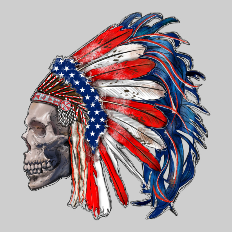 American Indian Headdress With Skull Premium Tee by RanaPortraitStore | Teevron