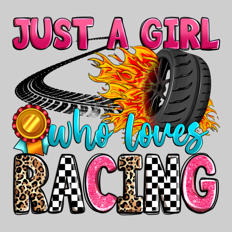 Just A Girl Who Loves Racing Premium Tee by Zillion Design Studio | Teevron
