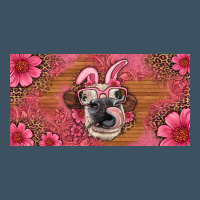 Easter Heifer With Bunny Ears And Glasses License Plate Urban Heavy Tee | Teevron