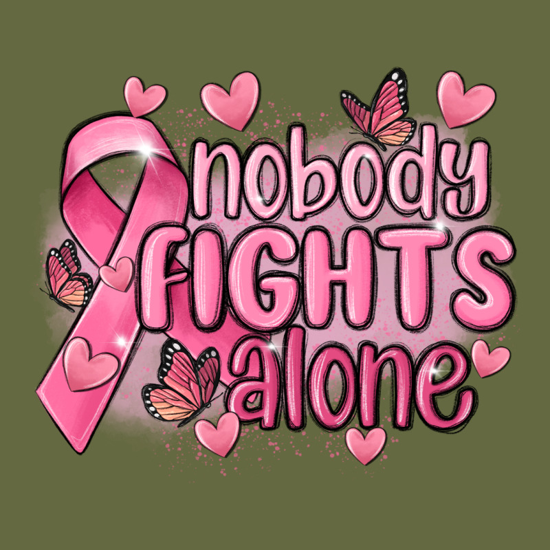 Nobody Fights Alone Cancer Long Sleeve Tee by MaliasSmallBusiness | Teevron