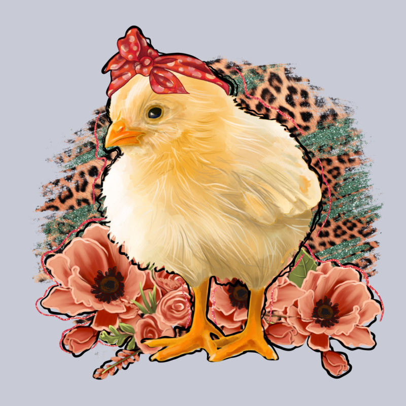 Chick With Flowers Leopard Background Heavyweight Hoodie by Bettercallsaul | Teevron