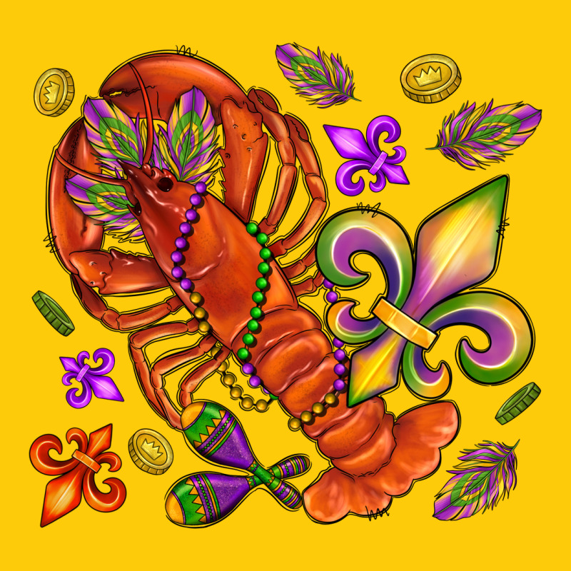 Crawfish And Fleur De Lis Premium Hoodie by NancyCooperArtShop | Teevron