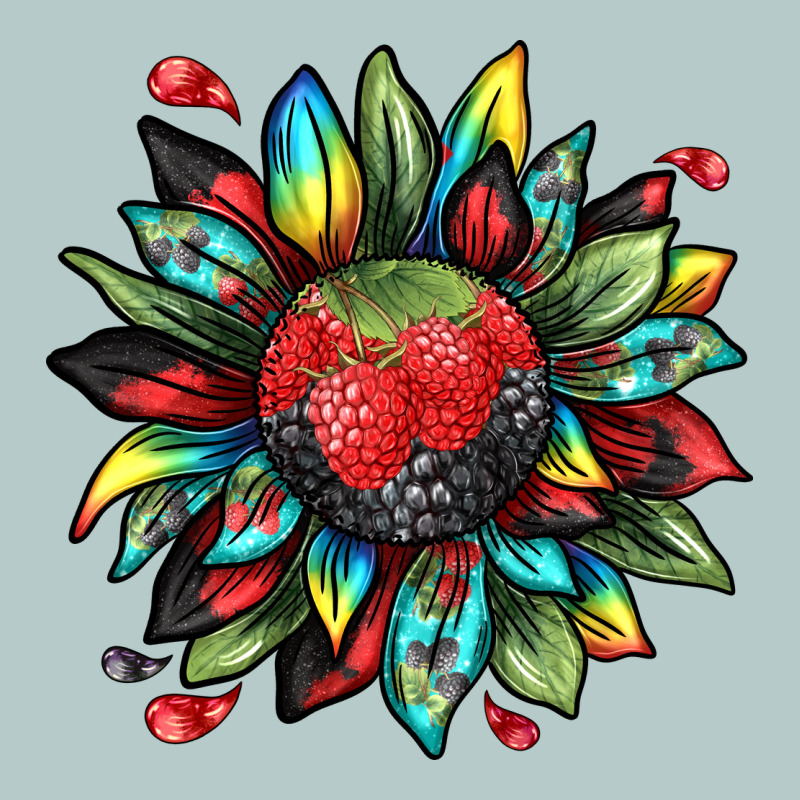Berry Sunflower Heavy Core Tee by texasbilliewilder | Teevron