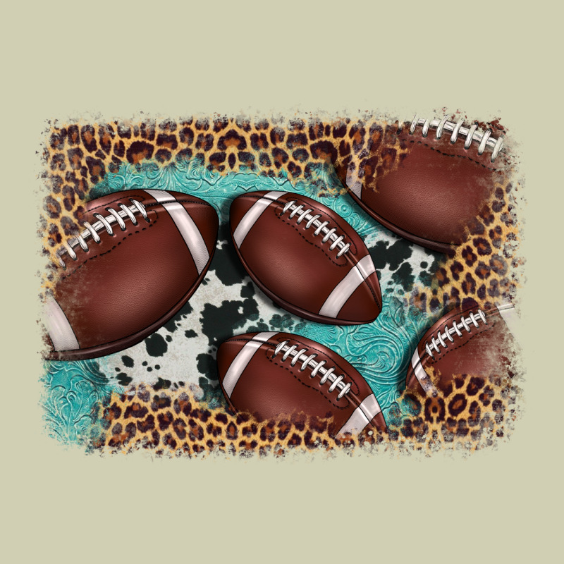 American Football Leopard Cowhide Turquoise  Leather Background Heavy Core Tee by BarkalooDesign | Teevron