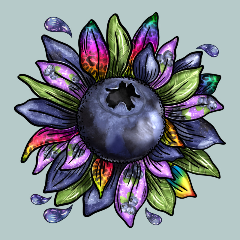Blueberry Sunflower Heavy Core Tee by texasbilliewilder | Teevron