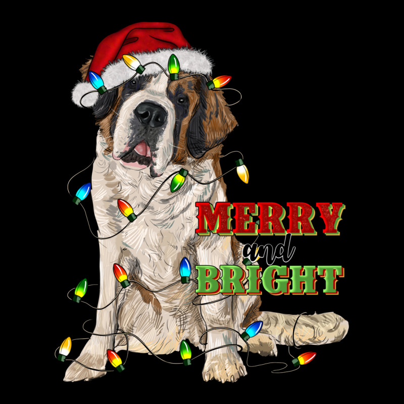 Merry And Bright Saint Bernard Heavy Core Tee by RanaPortraitStore | Teevron