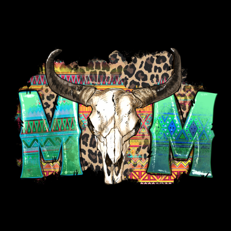 Mom With Bull Skull Ladies Tee by Zillion Design Studio | Teevron