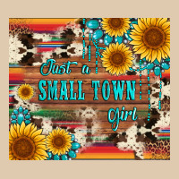 Just A Small Town Girl With Gemstone Sunflower Serape And Cowhide Heavyweight Sweatshirt | Teevron