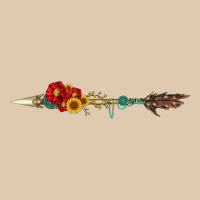 Flowers And Arrow With Gemstone Heavyweight Sweatshirt | Teevron