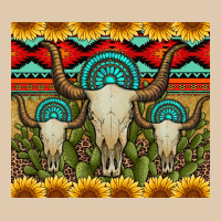 Bull Skulls Gemstones And Cactus With Leopard And Aztec Heavyweight Sweatshirt | Teevron