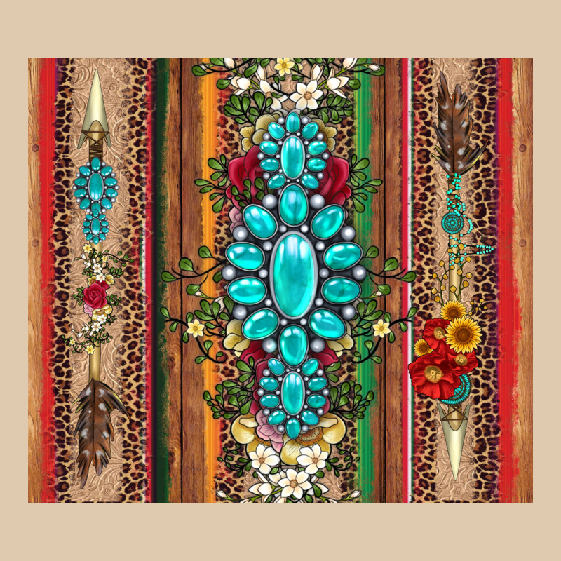 Gemstone Flowers Arrow With Leopards And Serape Heavyweight Sweatshirt by Artiststas | Teevron