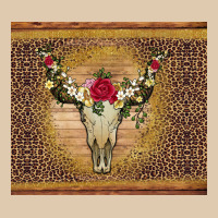 Bull Skull Flowers Glitter And Leopard Heavyweight Sweatshirt | Teevron