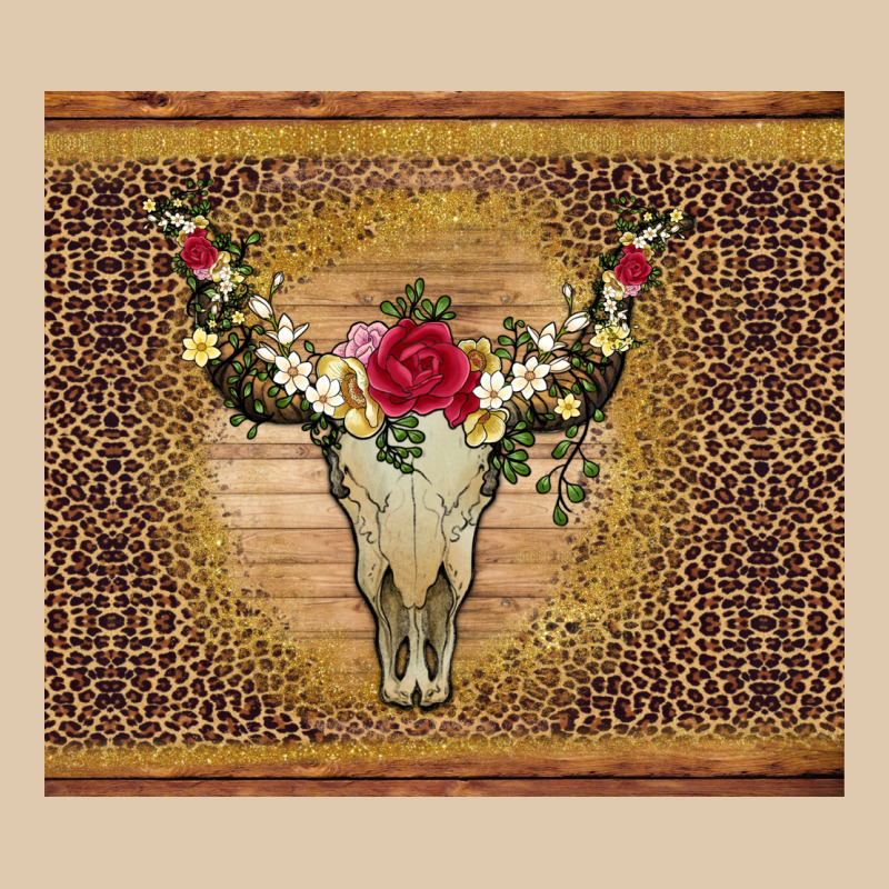 Bull Skull Flowers Glitter And Leopard Heavyweight Sweatshirt by Artiststas | Teevron