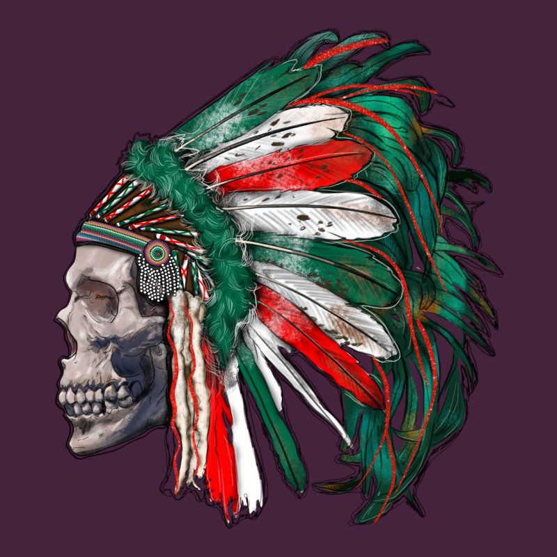 Mexican Indian Headdress With Skull Premium Tee by RanaPortraitStore | Teevron