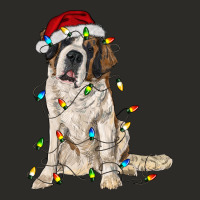 Saint Bernard With Christmas Lights Heavy Core Tee | Teevron