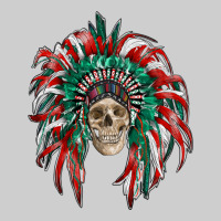 Mexican Flag Indian Headdress With  Skull Premium Tee | Teevron