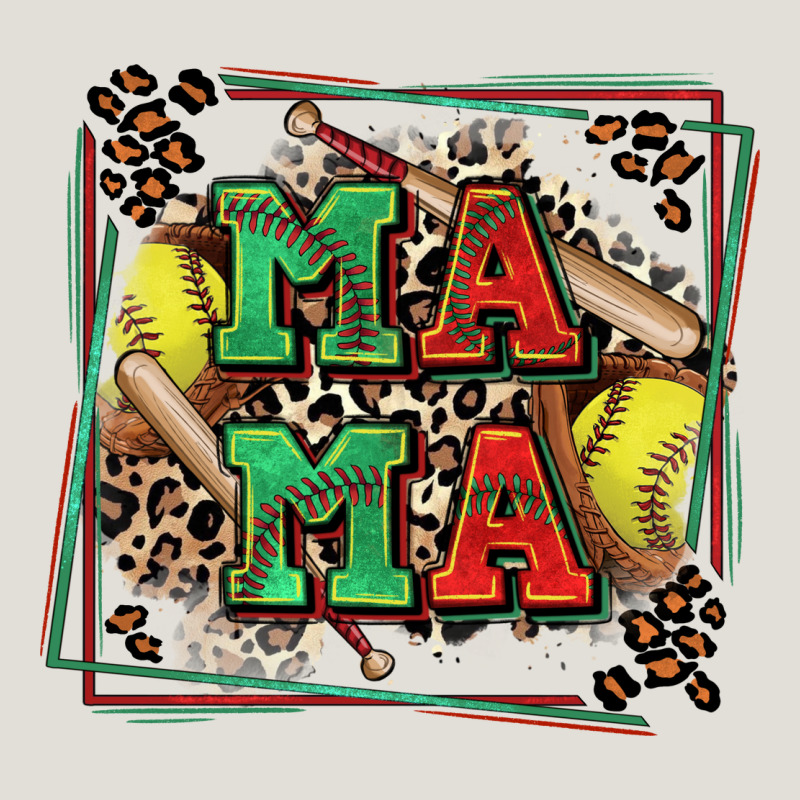 Softball Mama With Leopard Heavy Core Tee by Zillion Design Studio | Teevron