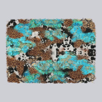 Western Cowhide And Leopard With Turquoise Background Heavyweight Sweatshirt | Teevron