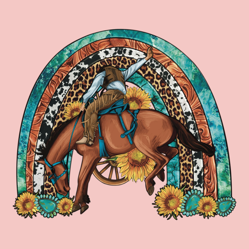 Bucking Bronco Rodeo Rainbow Urban Heavy Tee by Artiststas | Teevron