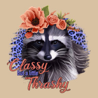 Classy But A Little Thrashy Raccoon With Flowers Heavyweight Hoodie | Teevron