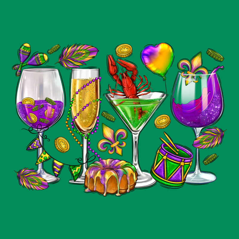 Mardi Gras Wine Glasses Urban Hoodie by HowdyJamesFarm | Teevron