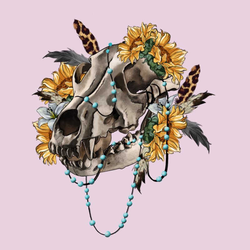 Boho Wolf Skull Ladies Tee by RanaPortraitStore | Teevron