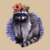 Raccoon With Flowers Heavyweight Hoodie | Teevron