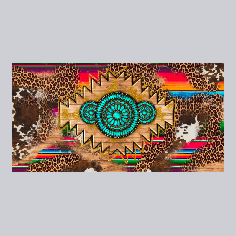 Western Gemstone And Leopard With Serape Licanse Plate Heavyweight Sweatshirt by Artiststas | Teevron