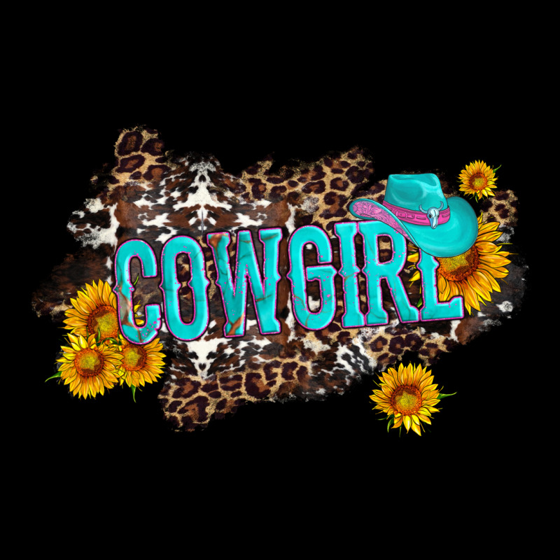 Western Cowgirl And Sunflower With Hat And Cowhide Leopard Heavyweight Sweatshirt by Artiststas | Teevron