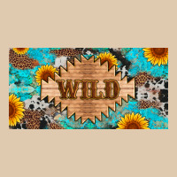 Western Wild And Sunflower Leopard Turquoise Cowhide Licanse Plate Heavyweight Sweatshirt | Teevron