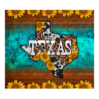 sunflowers cowhide leopard texas map | Teevron