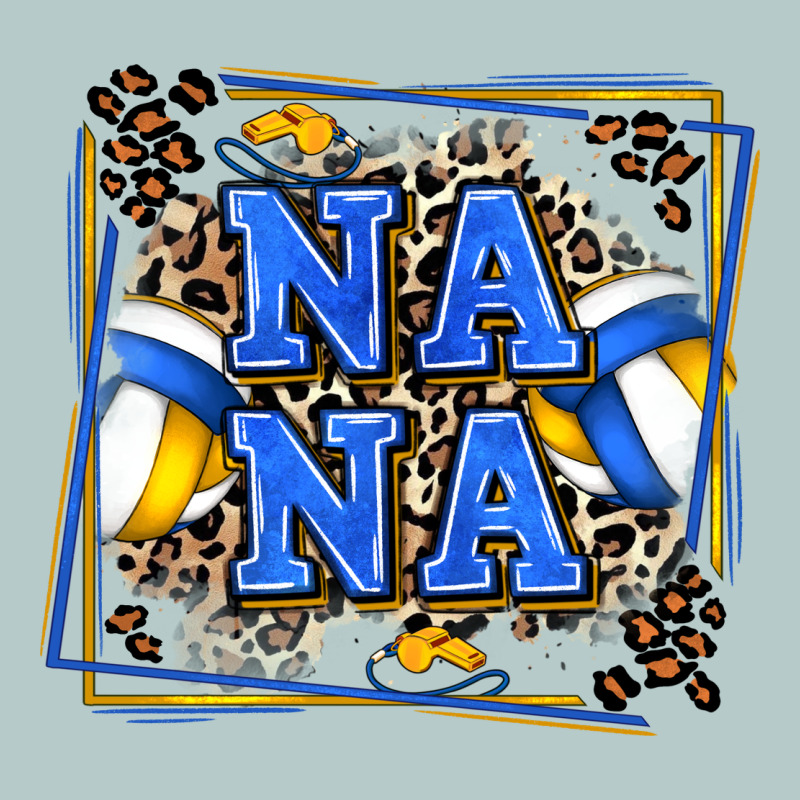 Volleyball Nana With Leopard Heavy Core Tee by Zillion Design Studio | Teevron