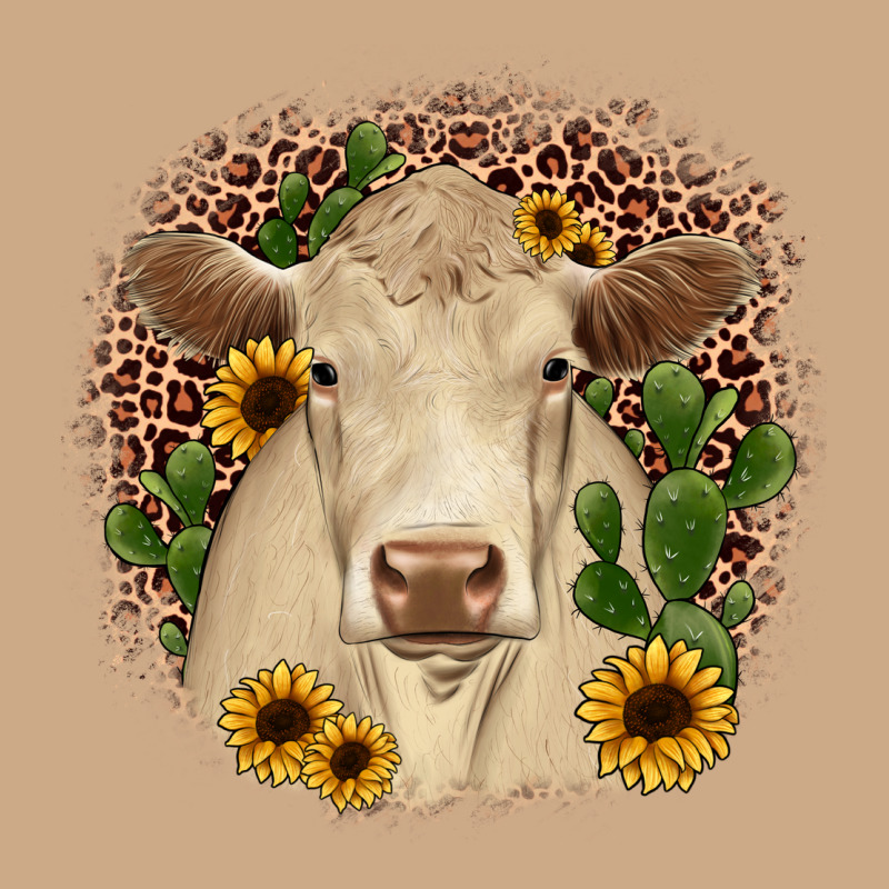 Charolais Leopard Cactus Sunflower Vintage Hoodie by JahusDesignShop | Teevron