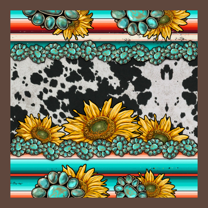 Sunflower Cowhide Serape Coaster Classic Tee by BarkalooDesign | Teevron
