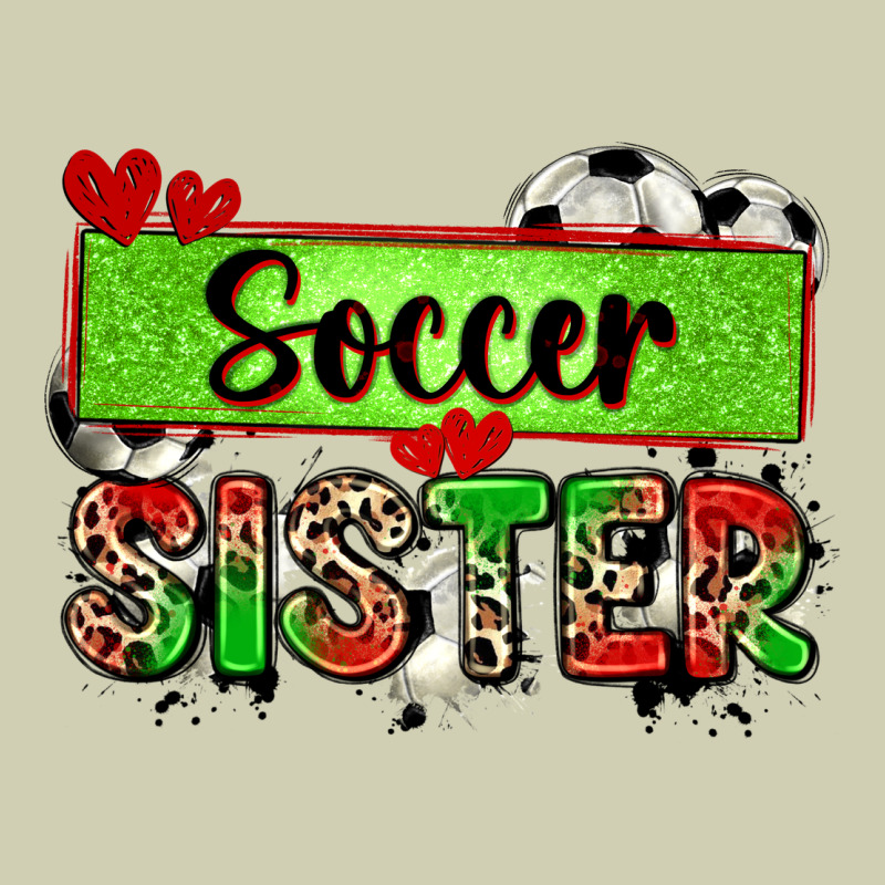 Soccer Sister With Leopard Heavy Core Tee by Zillion Design Studio | Teevron