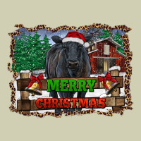 Merry Christmas Black Angus Cattle And Farm Heavy Core Tee | Teevron