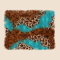 Turquoise Glitter Leopard Background Urban Heavy Tee | Teevron