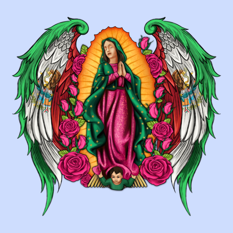 Mexican Flag Wings Our Lady Of Guadalupe Urban Heavy Tee by Artiststas | Teevron