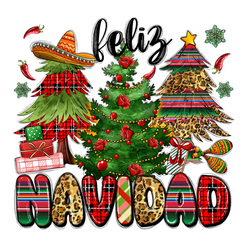 Feliz Navidad Zipper Hoodie by MaliasSmallBusiness | Teevron