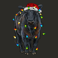Christmas Black Angus Cattle With Lights Heavy Core Tee | Teevron